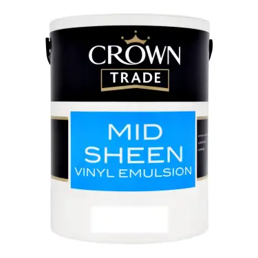 Click Here To Enlarge This Photo Of Crown Trade Mid Sheen Brilliant White - 5L