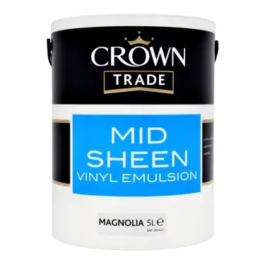 Click Here To Enlarge This Photo Of Crown Trade Mid Sheen Magnolia - 5L