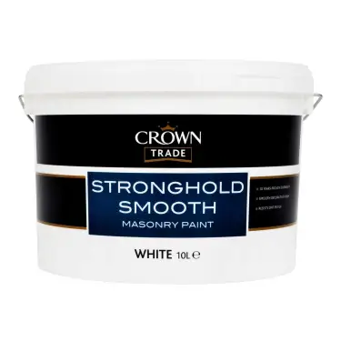 Click Here To Enlarge This Photo Of Crown Trade Stronghold Smooth Masonry White - 10L