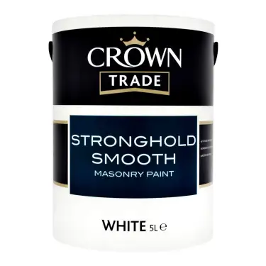 Click Here To Enlarge This Photo Of Crown Trade Stronghold Smooth Masonry White - 5L