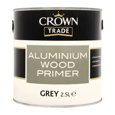 Click Here To Enlarge This Photo Of Crown Trade Aluminium Wood Primer Aluminium - 2&period;5L