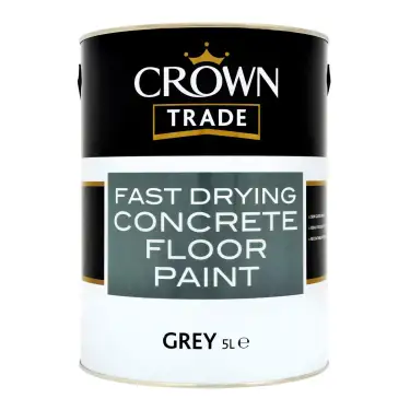 Click Here To Enlarge This Photo Of Crown Trade Fast Dry Concrete Floor Paint Grey - 5L