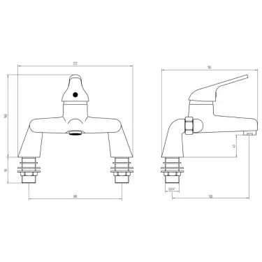 Click Here To Enlarge This Photo Of Modern 4 Piece Bathroom Suite 1700mm Bath Rimless WC Basin Taps