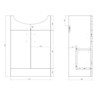 Click Here To Enlarge This Photo Of Saturn White Gloss Vanity Unit & WC Pack 560mm BTW Toilet