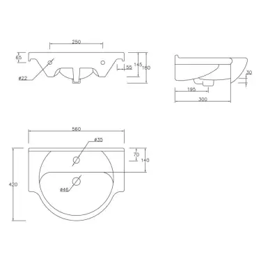 Click Here To Enlarge This Photo Of Saturn White Gloss Vanity Unit & WC Pack 560mm BTW Toilet