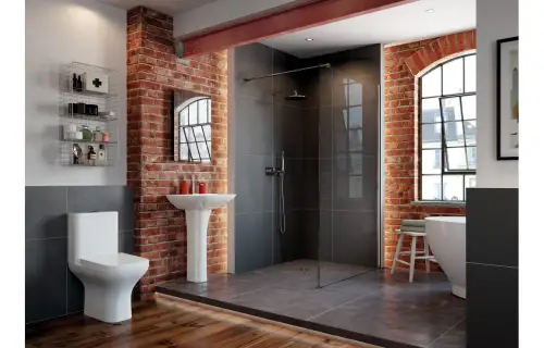 Click Here To Enlarge This Photo Of Buttermere 560mm Bathroom Basin & Full Pedestal 1 Tap Hole White Sink