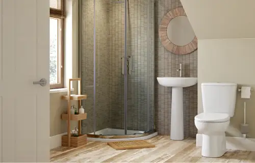 Click Here To Enlarge This Photo Of Space Saver 490mm Semi Recessed Basin 1 Tap Hole Slim Vanity Sink White