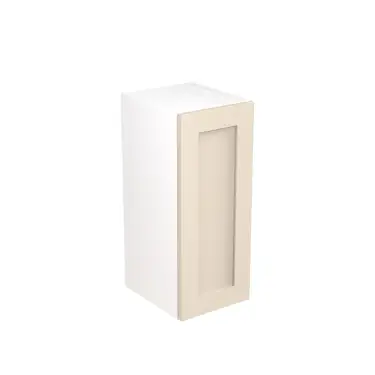 Click Here To Enlarge This Photo Of Kitchen Kit Flatpack Shaker Ultra Matt Cashmere 300 Wall Unit with White Cabinet - FKKH0611