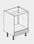 Kitchen Kit Slab Flatpack 600 Oven Base Kitchen Cabinet Matt White with Urban Oak Cabinet - FKUO3305