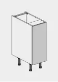 Kitchen Kit Slab Flatpack 300 Base Kitchen Cabinet Matt Light Grey with Urban Oak Cabinet - FKUO3501