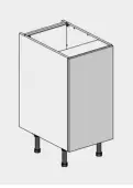 Kitchen Kit Slab Flatpack 400 Base Kitchen Cabinet Matt Light Grey with Urban Oak Cabinet - FKUO3502