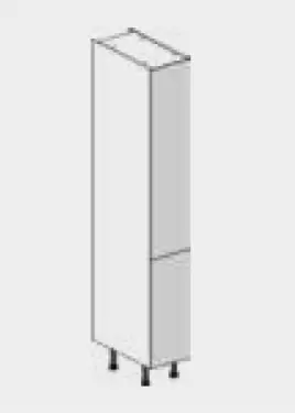 Click Here To Enlarge This Photo Of Kitchen Kit Slab Flatpack 300 Larder Cabinet Matt Light Grey with Urban Oak Cabinet - FKUO3552