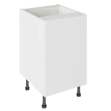 Click Here To Enlarge This Photo Of Kitchen Kit Slab Standard Flatpack 500 Base Kitchen Cabinet Standard MFC Snow White with Urban Oak Cabinet - FKUV4003