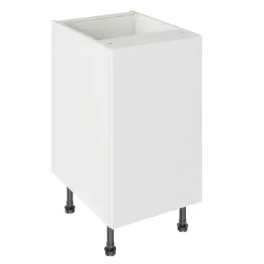 Click Here To Enlarge This Photo Of Kitchen Kit Slab Standard Flatpack 450 Base Kitchen Cabinet Standard MFC Snow White with Urban Oak Cabinet - FKUV4039