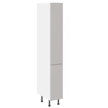 Click Here To Enlarge This Photo Of KitchenKit Value Slab Matt Light Grey  300 Pull & Swing Larder Unit with Urban Oak Cabinet - FKUV4153