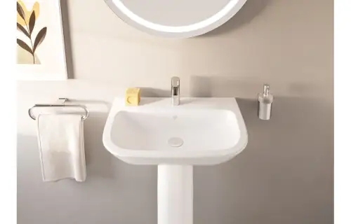 Click Here To Enlarge This Photo Of VitrA S20 Bathroom Suite with Fully Shrouded WC&comma; Soft Close Seat & 500mm Basin - White