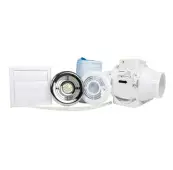 Airflow Aventa 100mm In Line Shower Kit With Timer And Light 9041408