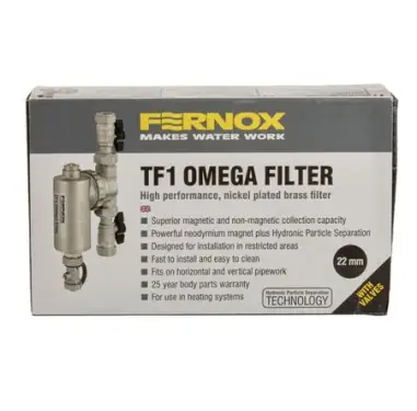 Click Here To Enlarge This Photo Of Fernox TF1 Omega 22mm Filter with Valves 62249