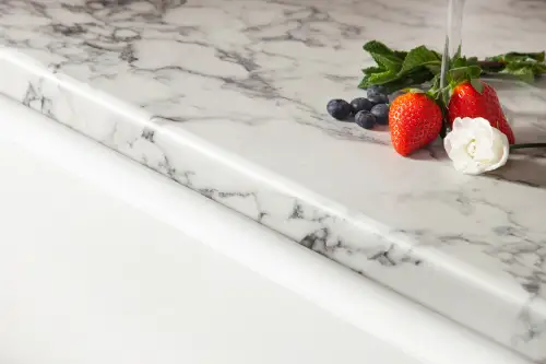 Click Here To Enlarge This Photo Of Marble Calacatta Laminate Worktops